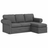 vidaXL Bank Donkergrijs 195 x 138 x 80 cm Stof