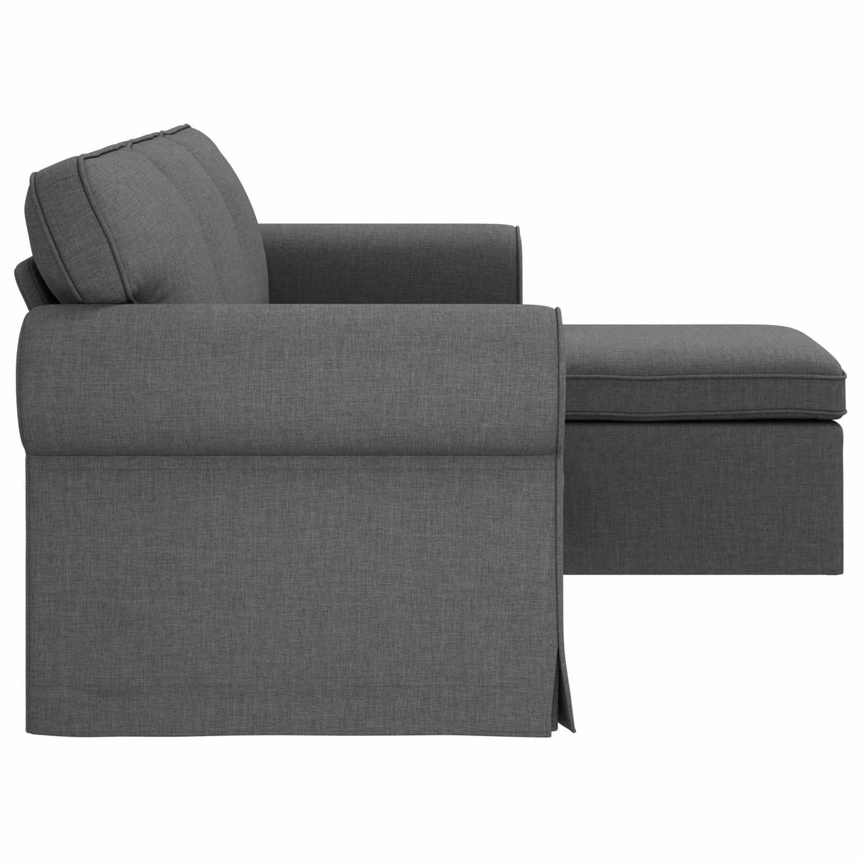vidaXL Bank Donkergrijs 195 x 138 x 80 cm Stof