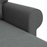 vidaXL Bank Donkergrijs 195 x 138 x 80 cm Stof