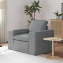 vidaXL Bank Lichtgrijs 103 x 80 x 82 cm Stof