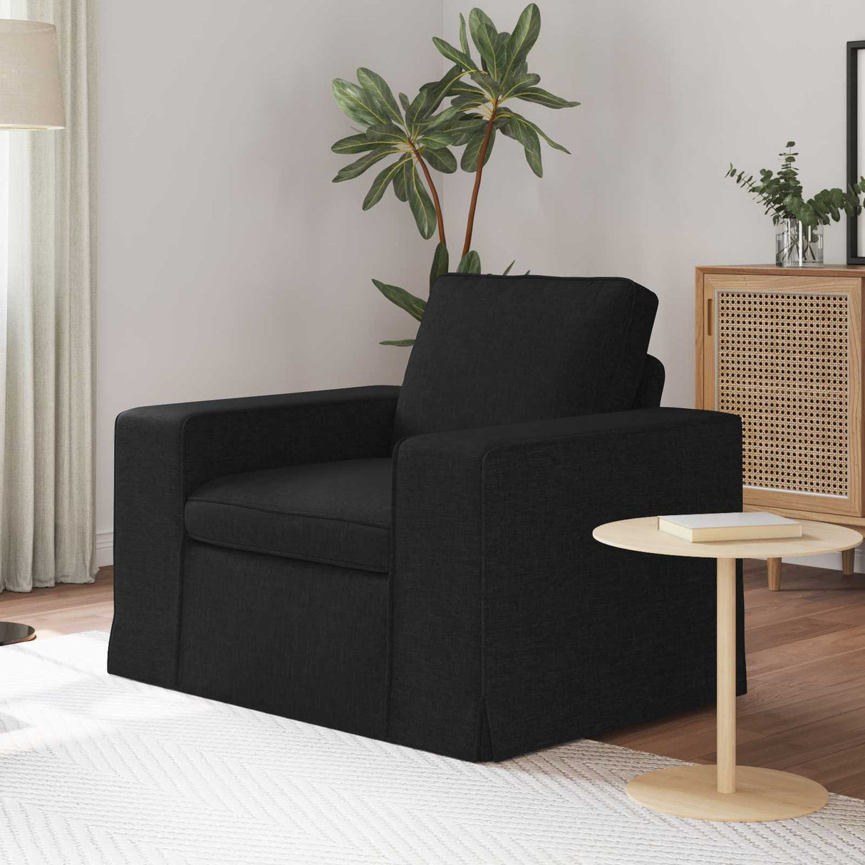 vidaXL Bank Lichtgrijs 103 x 80 x 82 cm Stof