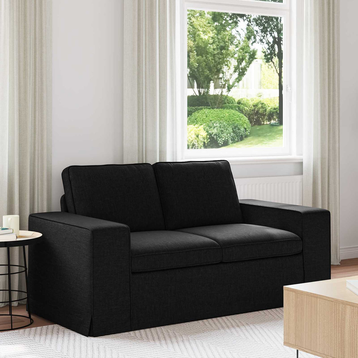 vidaXL Bank Lichtgrijs 103 x 80 x 82 cm Stof