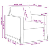 vidaXL Bank Lichtgrijs 78 x 78 x 80 cm Fluweel
