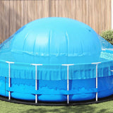 vidaXL Winter Poolkussen Blauw Ø 220 x 140 cm PVC
