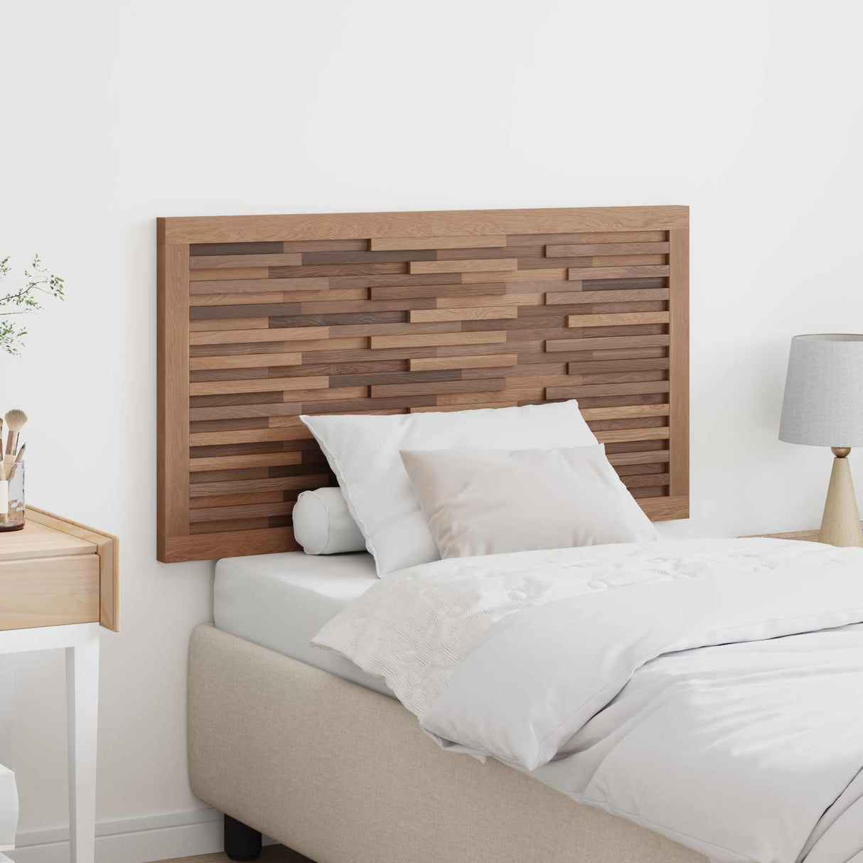 vidaXL Bed Hoofdbord Naturel Massief Teakhout