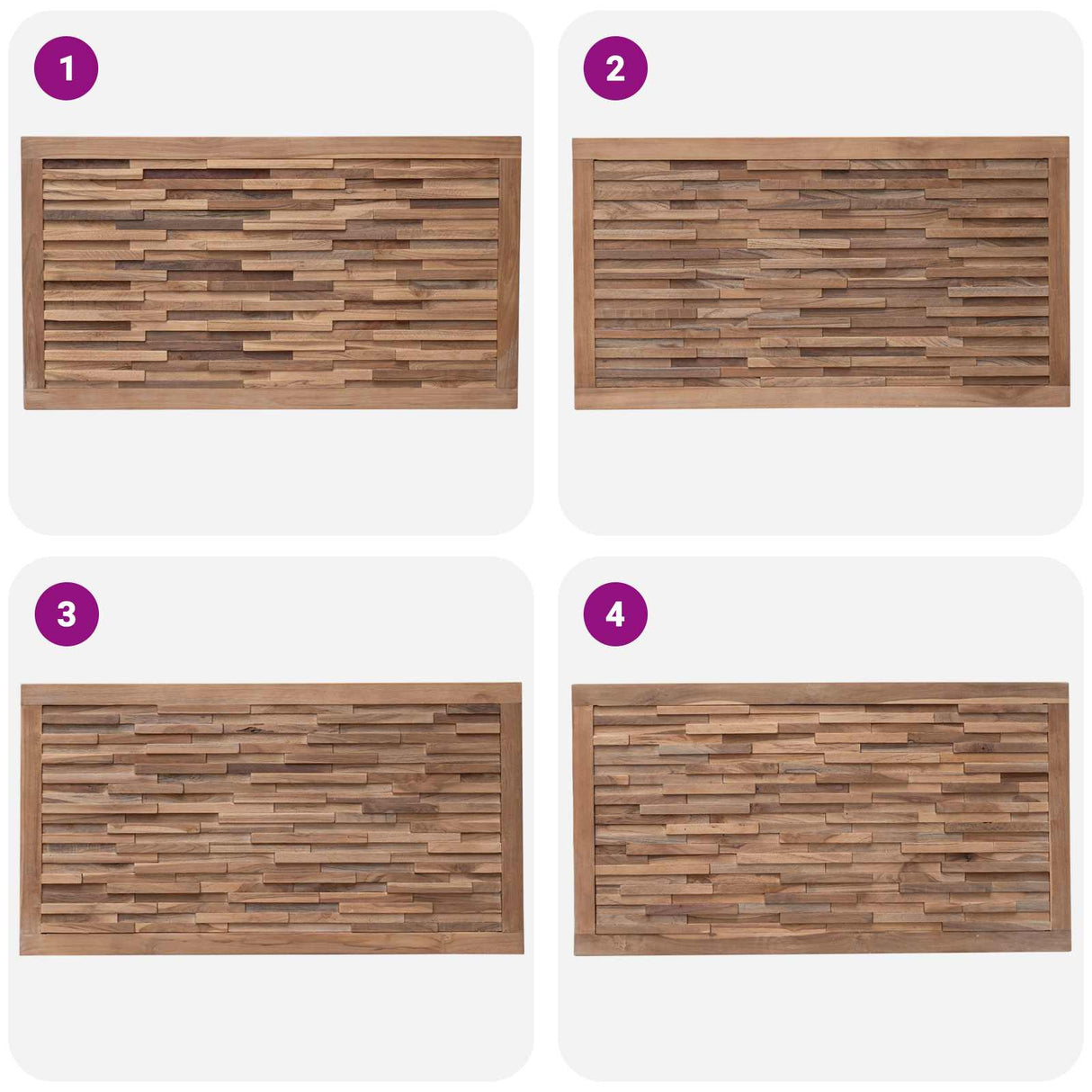 vidaXL Bed Hoofdbord Naturel Massief Teakhout
