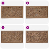 vidaXL Bed Hoofdbord Naturel Massief Teakhout
