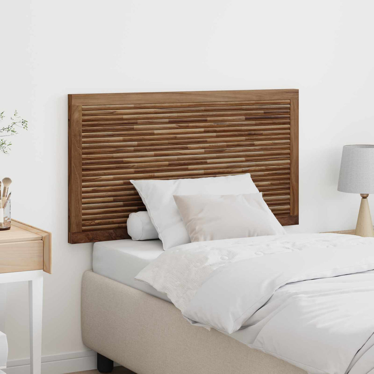 vidaXL Bed Headboard Natural Solid Teak Wood