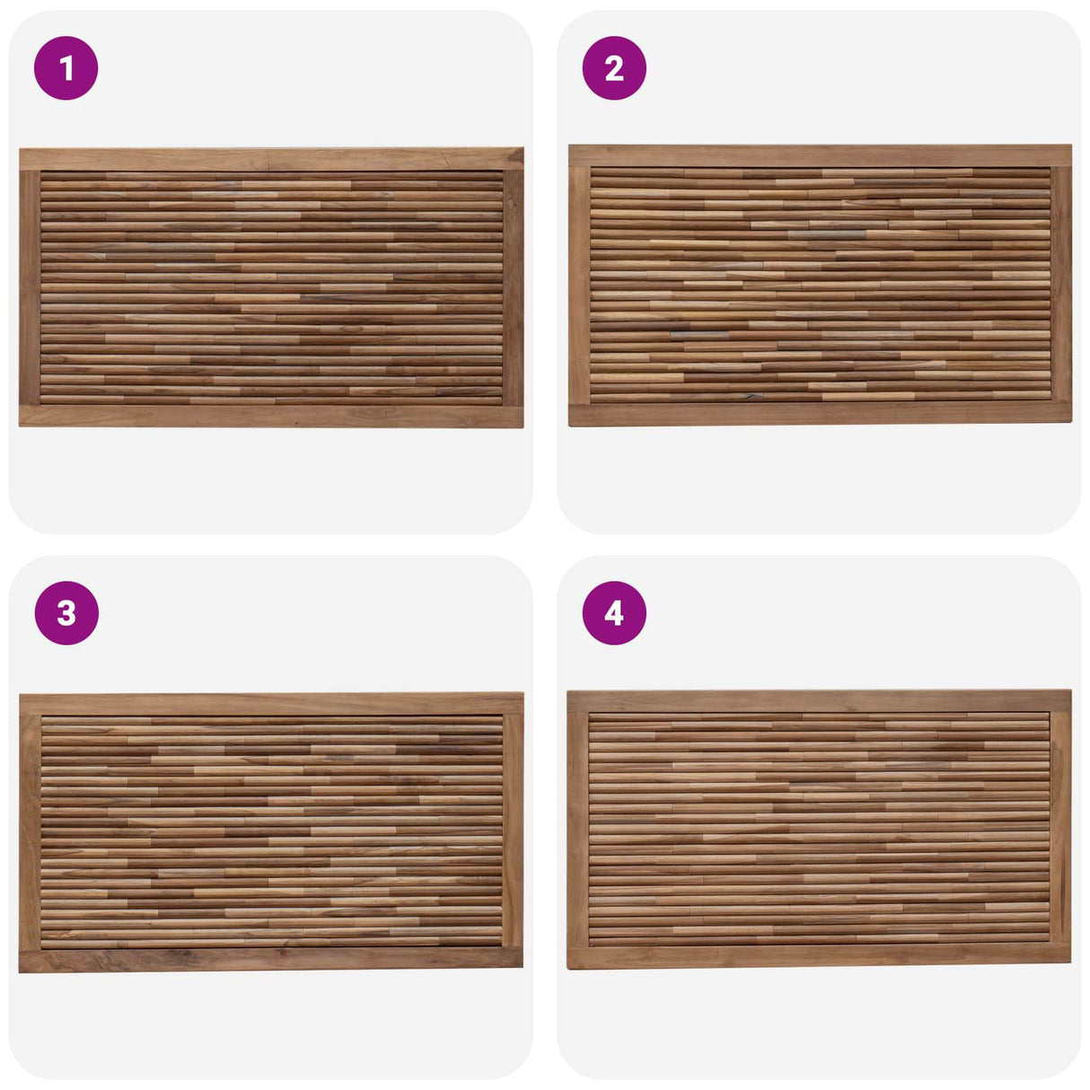 vidaXL Bed Headboard Natural Solid Teak Wood