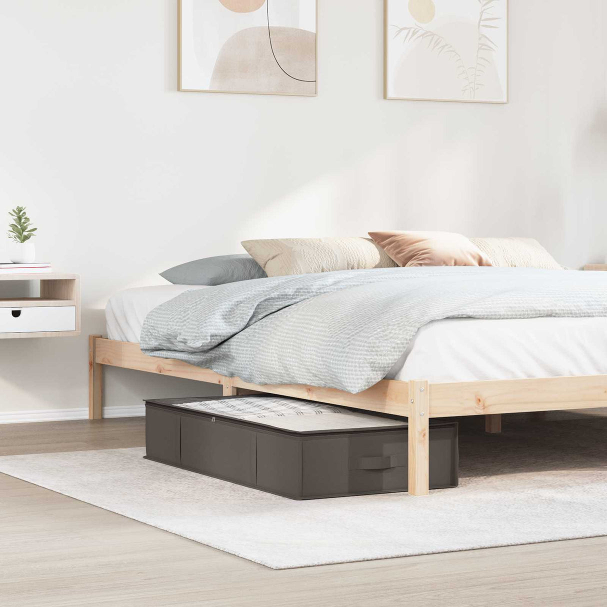 vidaXL Storage Box with Transparent Top Window Anthracite