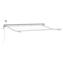 vidaXL Electric Awning Frame with LEDs White 2.5 x 2 m Aluminium