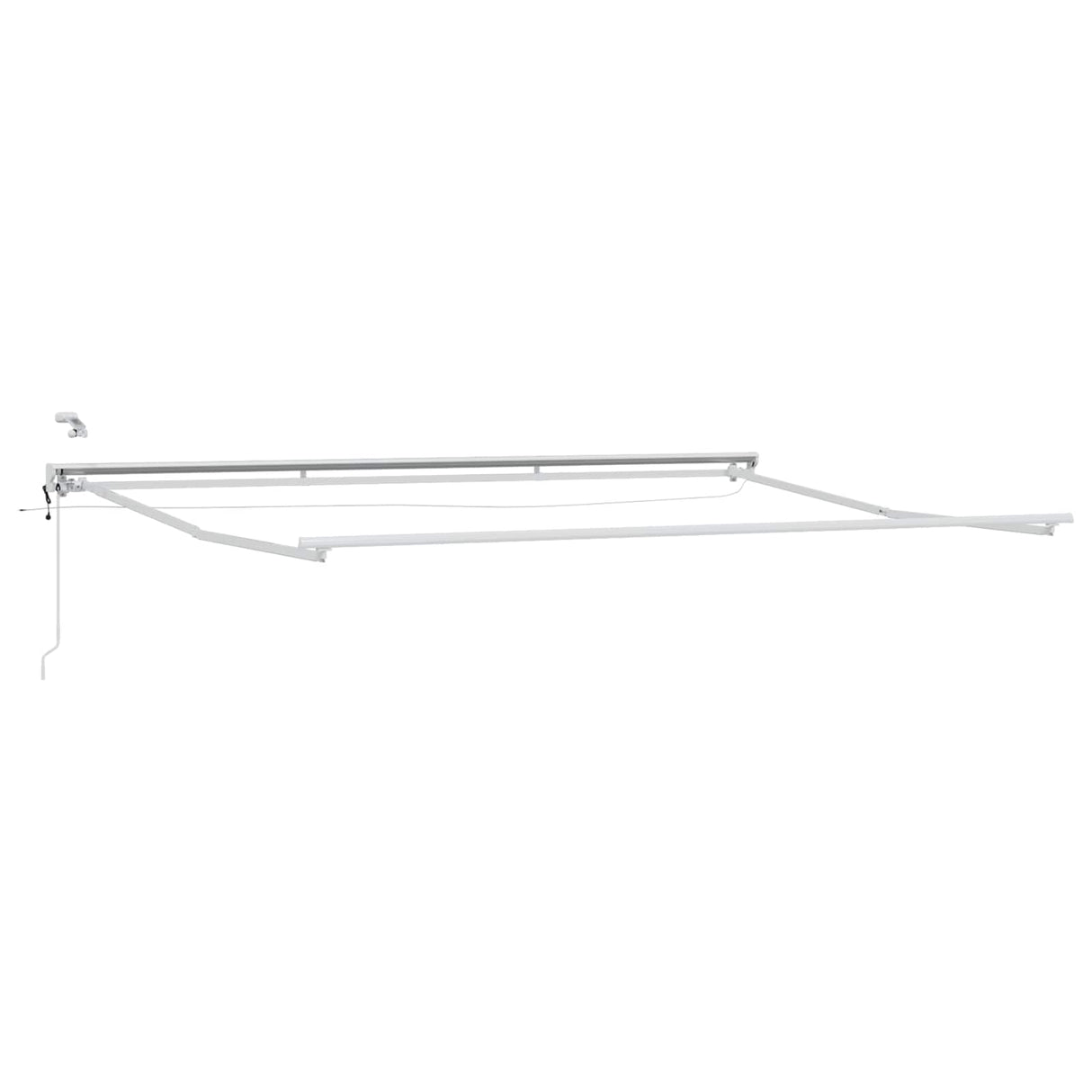 vidaXL Electric Awning Frame with LEDs White 2.5 x 2 m Aluminium