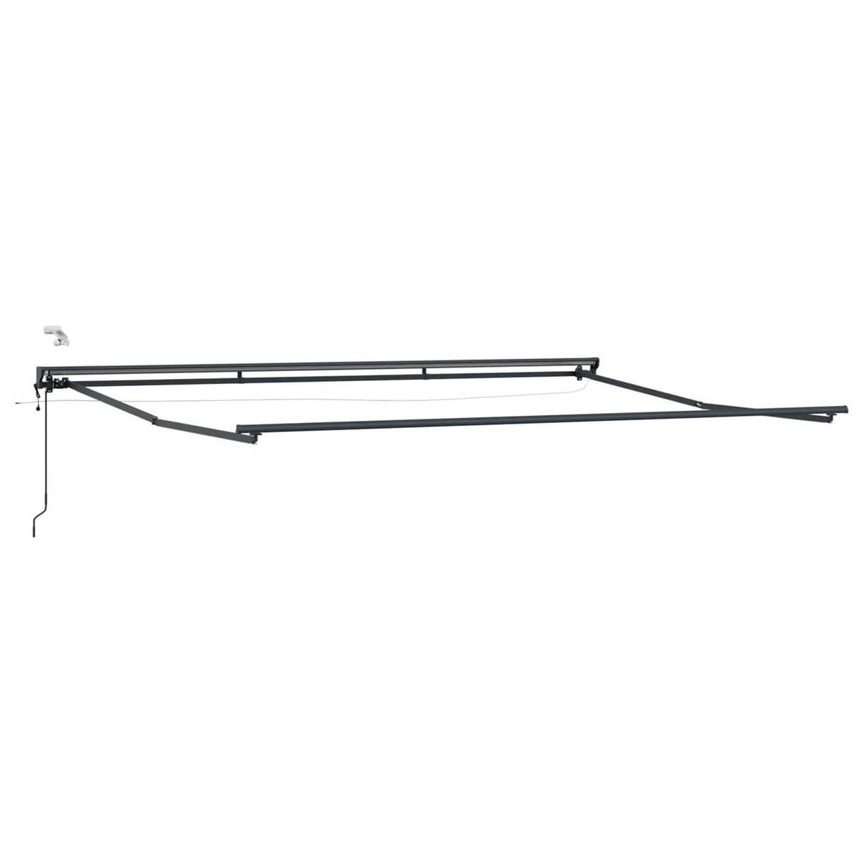 vidaXL Electric Awning Frame with LEDs White 2.5 x 2 m Aluminium