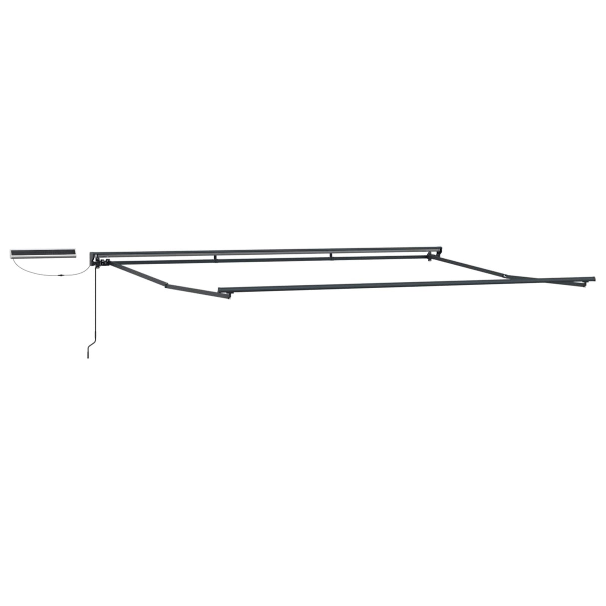 vidaXL Elektrisch Uittrekbaar Markies Frame Wit 2,5 x 2 m Staal