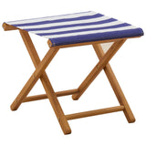 vidaXL Sun Lounger 2 pcs Solid Eucalyptus Wood Blue and White