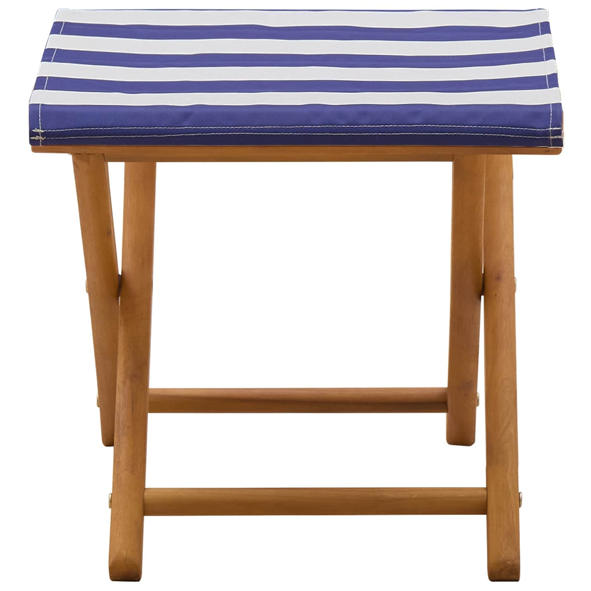 vidaXL Sun Lounger 2 pcs Solid Eucalyptus Wood Blue and White