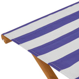 vidaXL Sun Lounger 2 pcs Solid Eucalyptus Wood Blue and White