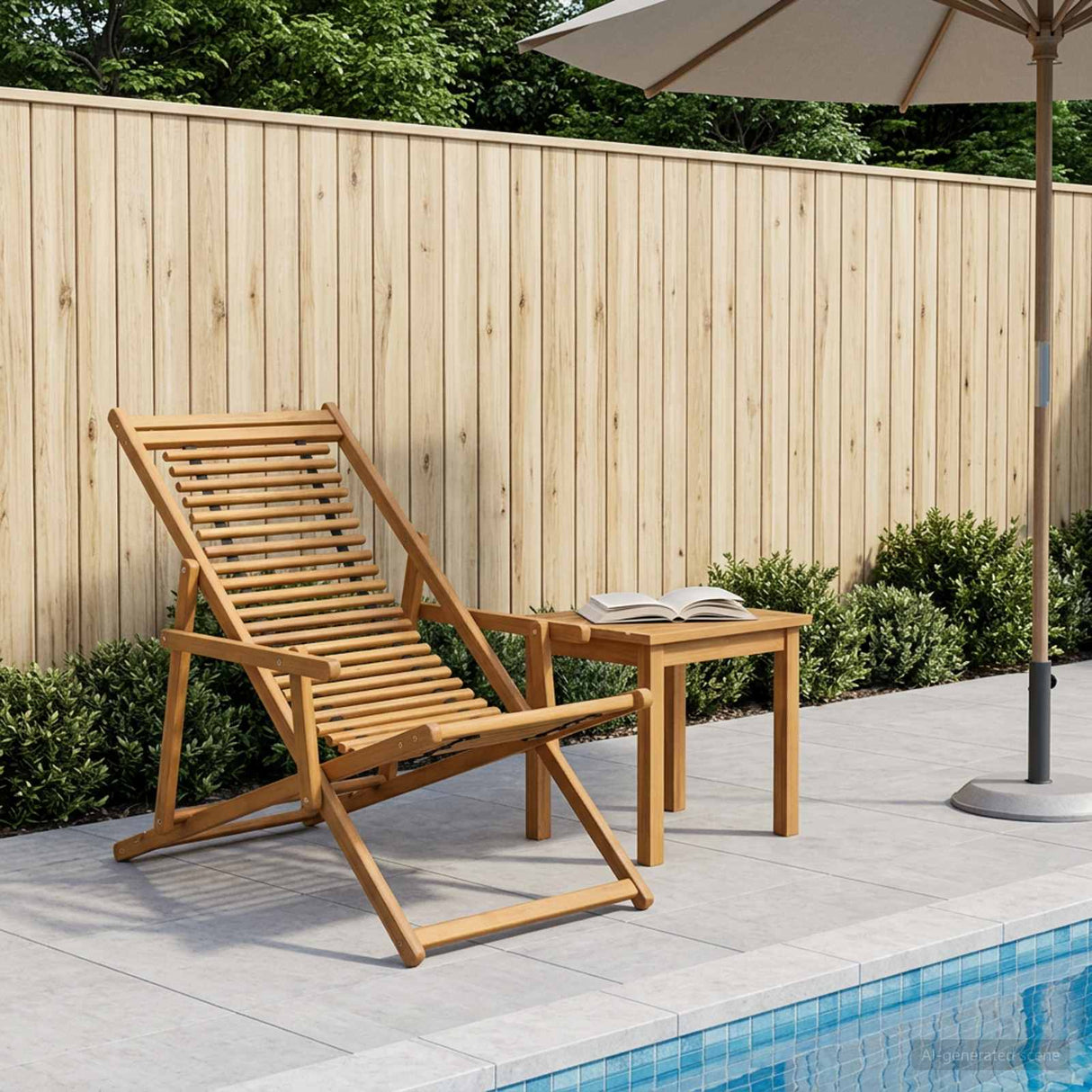 vidaXL Sun Lounger 3 Position Solid Eucalyptus Wood Natural