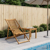 vidaXL Sun Lounger 3 Position Solid Eucalyptus Wood Natural