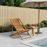 vidaXL Sun Lounger 3 Position Solid Eucalyptus Wood Natural