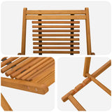 vidaXL Sun Lounger 3 Position Solid Eucalyptus Wood Natural