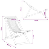 vidaXL Sun Lounger 3 Position Solid Eucalyptus Wood Natural