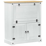vidaXL Wijnkast Wit 97 x 45 x 114 cm Massief grenenhout