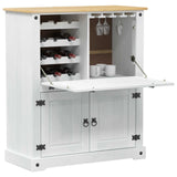 vidaXL Wijnkast Wit 97 x 45 x 114 cm Massief grenenhout