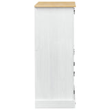 vidaXL Wijnkast Wit 97 x 45 x 114 cm Massief grenenhout