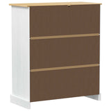 vidaXL Wijnkast Wit 97 x 45 x 114 cm Massief grenenhout