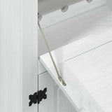 vidaXL Wijnkast Wit 97 x 45 x 114 cm Massief grenenhout