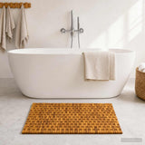 vidaXL Badmatten Naturel 65 x 100 cm Massief Acacia Hout