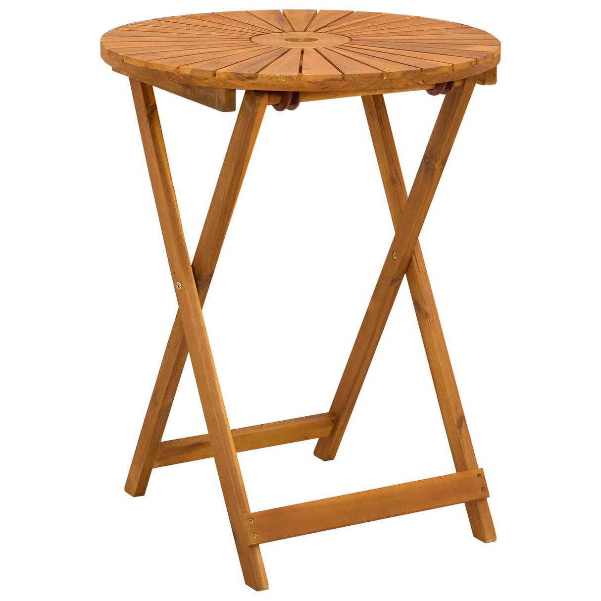 vidaXL Vouwtuin Tafel Naturel Ø60 x 75 cm Massief Acacia Hout