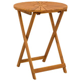vidaXL Vouwtuin Tafel Naturel Ø60 x 75 cm Massief Acacia Hout