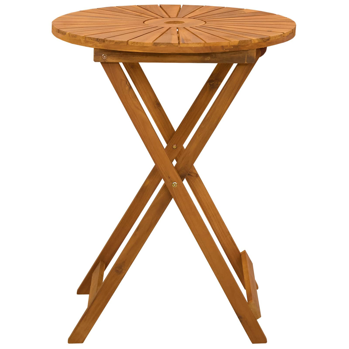 vidaXL Vouwtuin Tafel Naturel Ø60 x 75 cm Massief Acacia Hout