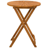 vidaXL Vouwtuin Tafel Naturel Ø60 x 75 cm Massief Acacia Hout