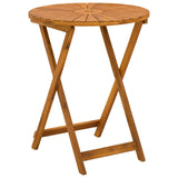 vidaXL Vouwtuin Tafel Naturel Ø60 x 75 cm Massief Acacia Hout