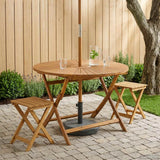 vidaXL Vouwtuin Tafel Naturel Ø60 x 75 cm Massief Acacia Hout
