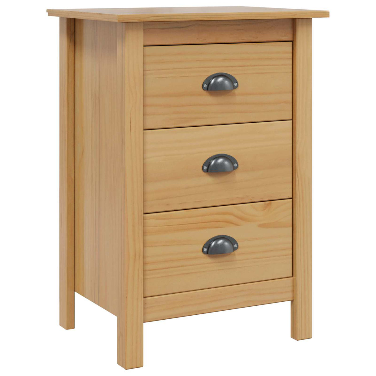 vidaXL Nachtkastje HILL Honing bruin 46 x 35 x 65 cm Massief vurenhout