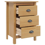 vidaXL Nachtkastje HILL Honing bruin 46 x 35 x 65 cm Massief vurenhout