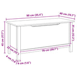 vidaXL Opbergbox HILL Honing bruin 90 x 40 x 45 cm Massief grenenhout