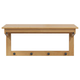 vidaXL Kapstok Honing bruin 90 x 35 x 41,5 cm Massief vurenhout