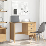 vidaXL Desk with Drawers with Drawer Honey Brown 100 x 45 x 74 cm