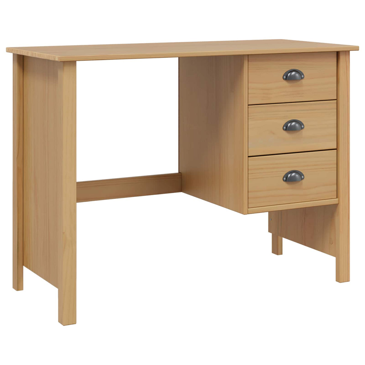vidaXL Desk with Drawers with Drawer Honey Brown 100 x 45 x 74 cm