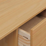 vidaXL Desk with Drawers with Drawer Honey Brown 100 x 45 x 74 cm