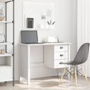vidaXL Desk with Drawers with Drawer Honey Brown 100 x 45 x 74 cm