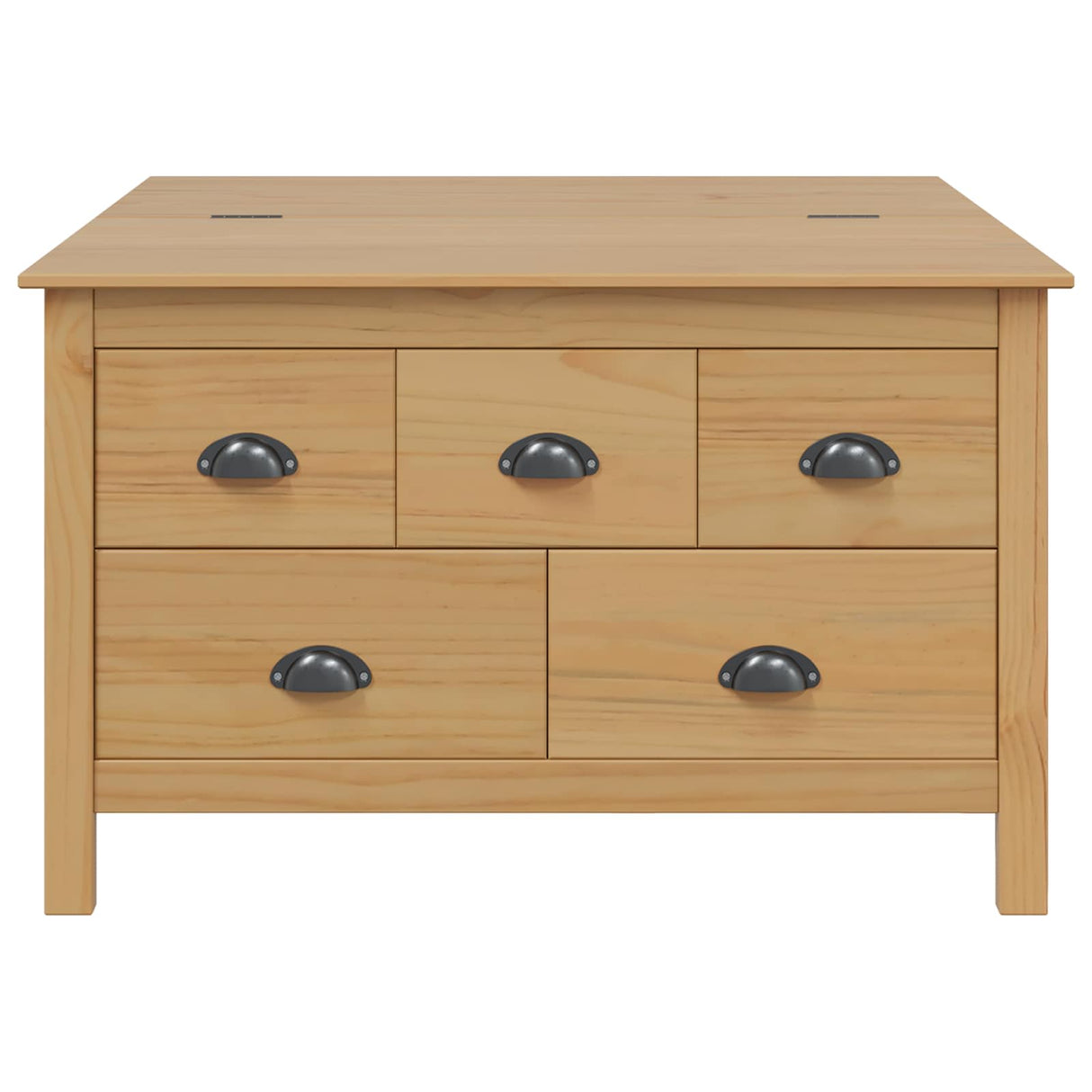 vidaXL Salontafel Honing bruin 79,5 x 79,5 x 49 cm Massief vurenhout