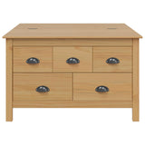 vidaXL Salontafel Honing bruin 79,5 x 79,5 x 49 cm Massief vurenhout
