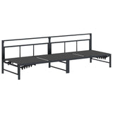 vidaXL Ligstoel Zwart 200 x 62 x 59,5 cm Textileen