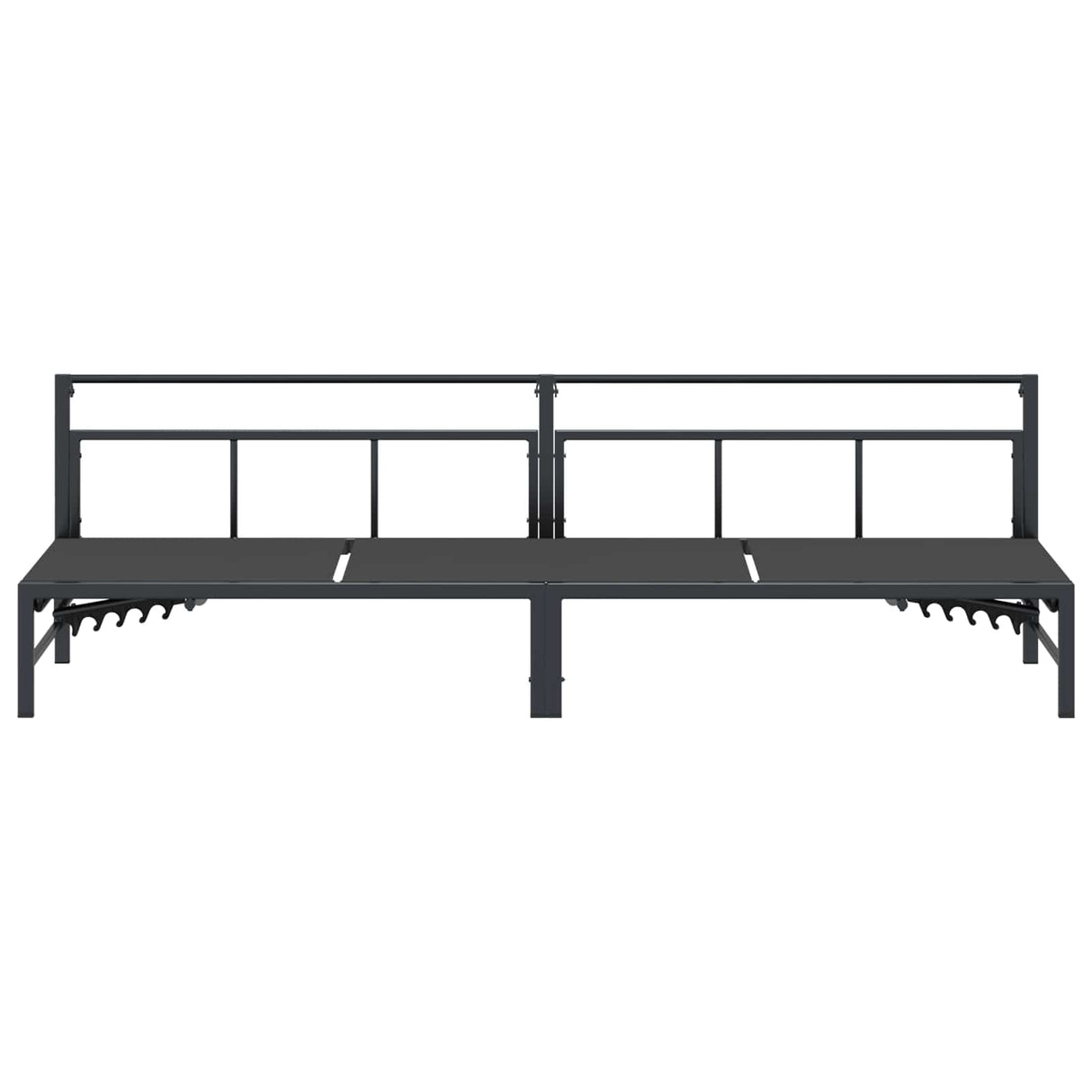 vidaXL Ligstoel Zwart 200 x 62 x 59,5 cm Textileen